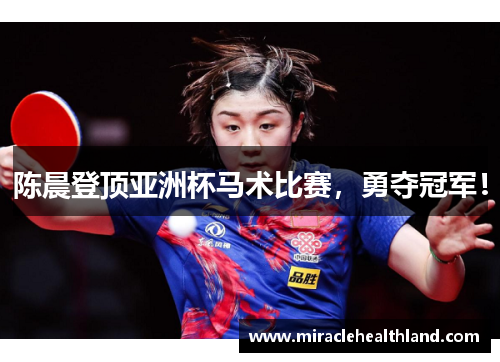 陈晨登顶亚洲杯马术比赛，勇夺冠军！